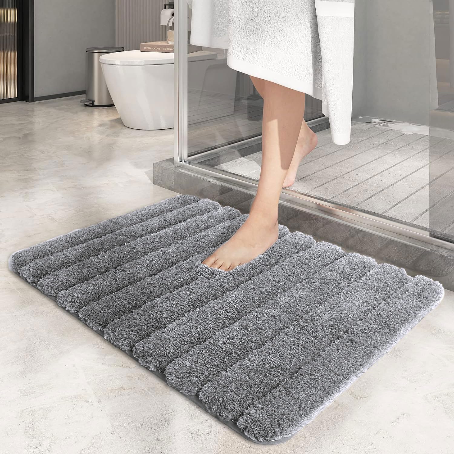 Toronto Bathmat Super Soft Microfiber (40x60 cm, Grey)