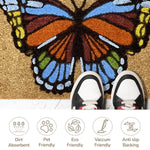 Coir Doormat for Home Entrance (Butterfly Print Design ,71x45 cm)