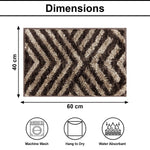 Kyoto Maze Bath Mat Bathroom (40x60 cm, Taupe)
