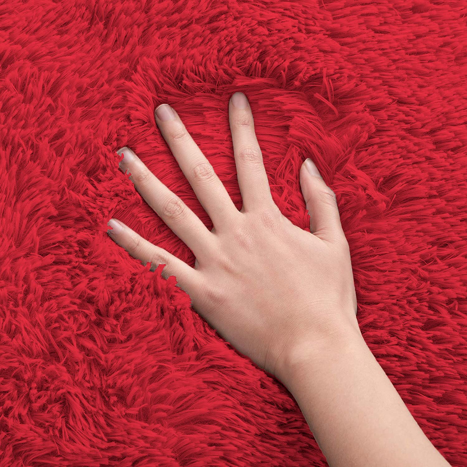 Marino Carpet Fur 2000 GSM (3x5 Ft, Maroon)