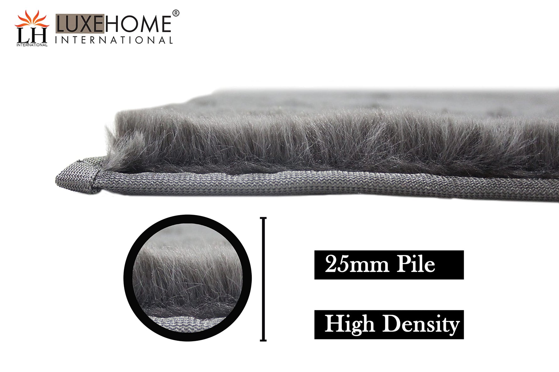 Austria Bath Mat Rabbit Fur 1000 GSM (45 x 75 Cm, Grey)
