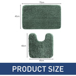 Newman Polyester Contour Bath Mat Set of 2 (Seige 45x75 cm & 40x45)