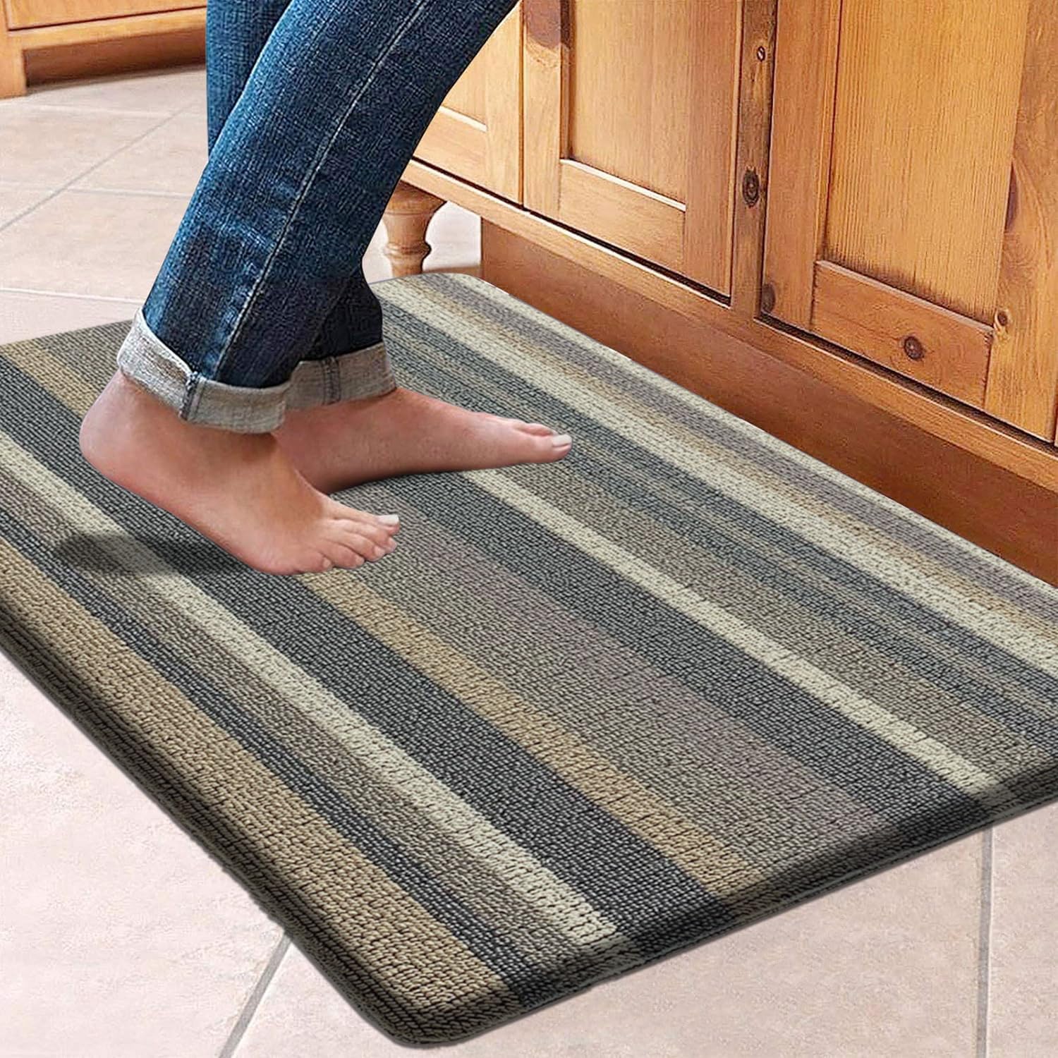 Cuba Door Mats Anti Fatigue - Stripe Yellow (45x75 cm)