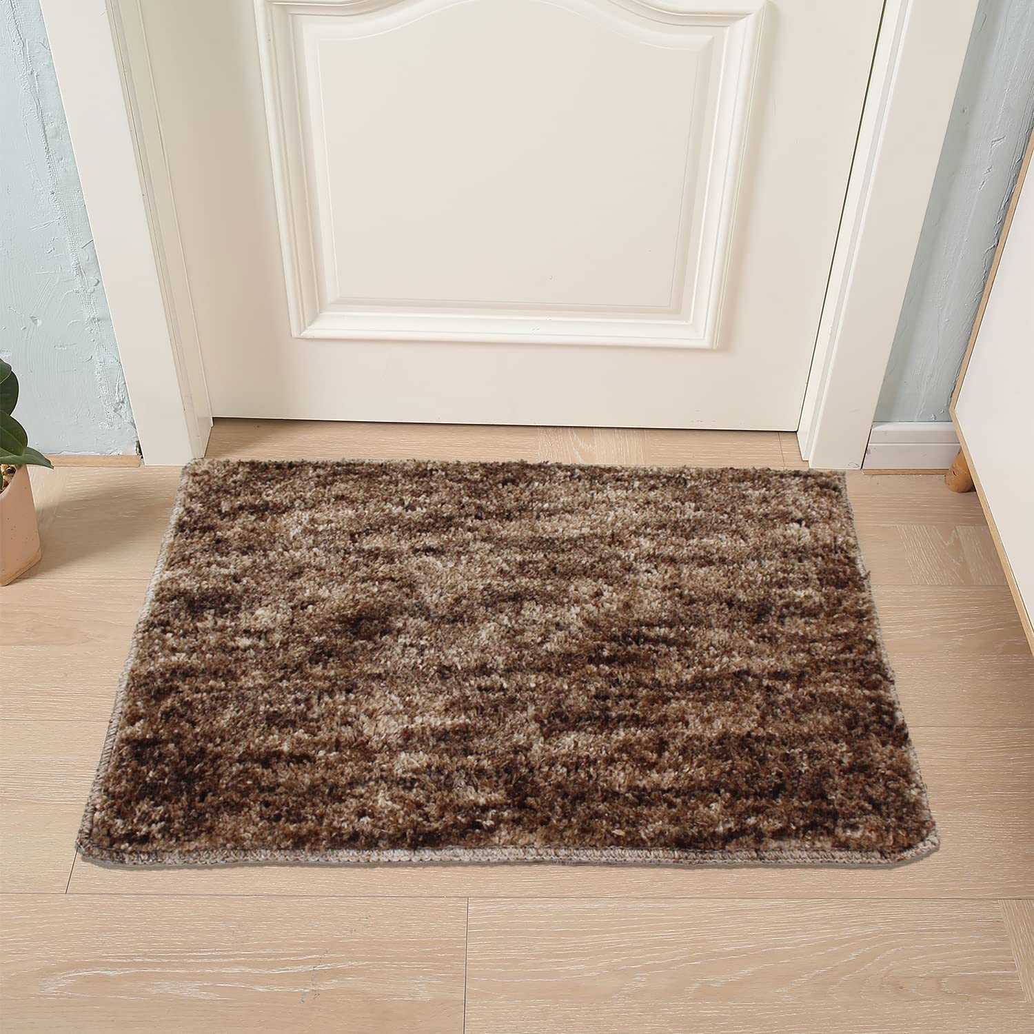 Bath Mat For Bathroom 1600 GSM Microfiber (38X58 cm, Coffee)