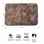 Hawaii Bath mat Anti Skid (Rock Brown, 45 x 75 Cm)