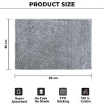 Colosseum Bath Mat 100% Cotton (40x60 cm,Silver)
