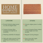 Coir Doormat for Home Entrance (Home Sweet Home White Design ,71x45 cm)