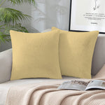Cushion Cover rabbit fur Gold (16 inch x 16 inch) Pack of 2