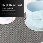 Placemat for Dining Table Set of 6(30x45 CM Black)