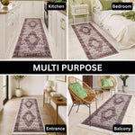 Polyester Floor Runner Persian Mist Pattern Multi Color 150x56cm