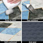 Rubber Doormat Anti Slip (Geometric Design ,35x58 cm)