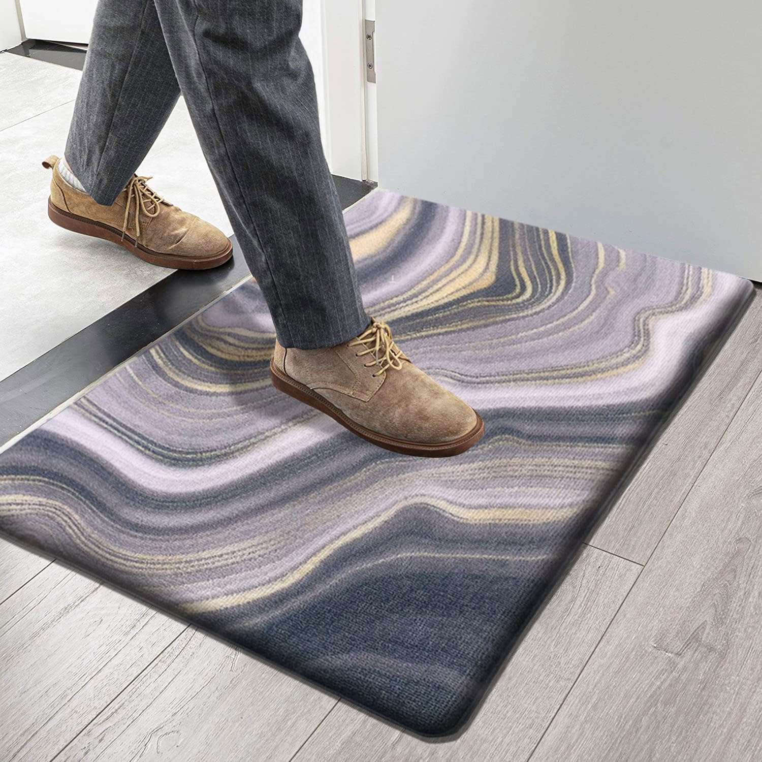 Cuba Door Mats Anti Fatigue - Wave Black (45x75 cm)