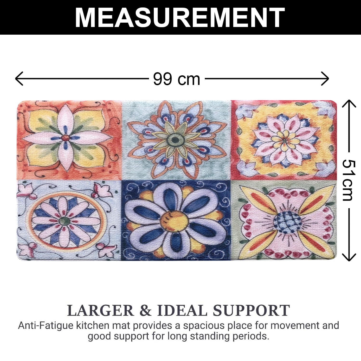 Cuba PVC Door Anti Fatigue - Mosaic (51x99 cm)