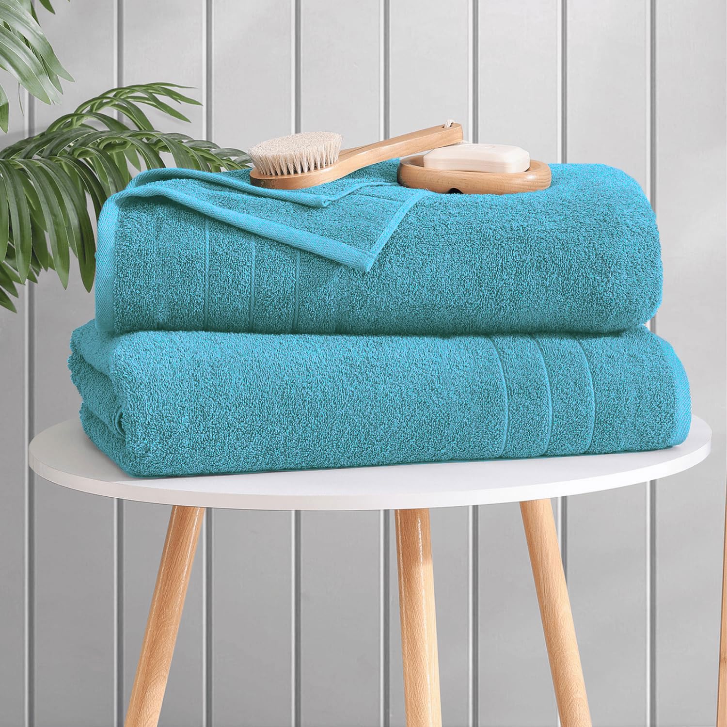Bamboo Micro Bath Towel – 400 GSM ( 70x140 cm , Aqua)