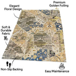 Polyester Abstract Carpet Anti Skid  (3x5 Feet, Multicolor)