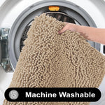 Shaggy Chenille Bath Mat Extra Soft (40x60 cm Beige)