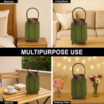 Hanging Bamboo Lamps ( 22x14x14 cm ) Green
