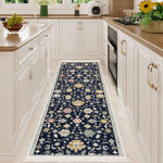 Polyester Floor Runner Midnight Garden Pattern Multi Color 150x56cm