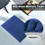 Chenile Bath mat for Bathroom (Navy Blue, 37x56 cm)