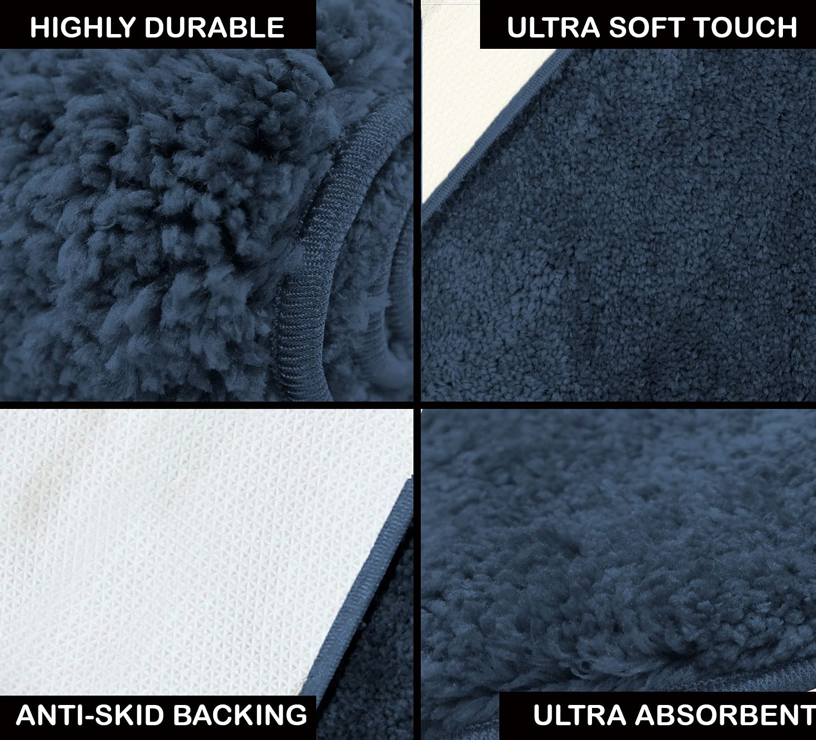 Newman Carpet 2500 GSM (4x6 Feet, Blue)