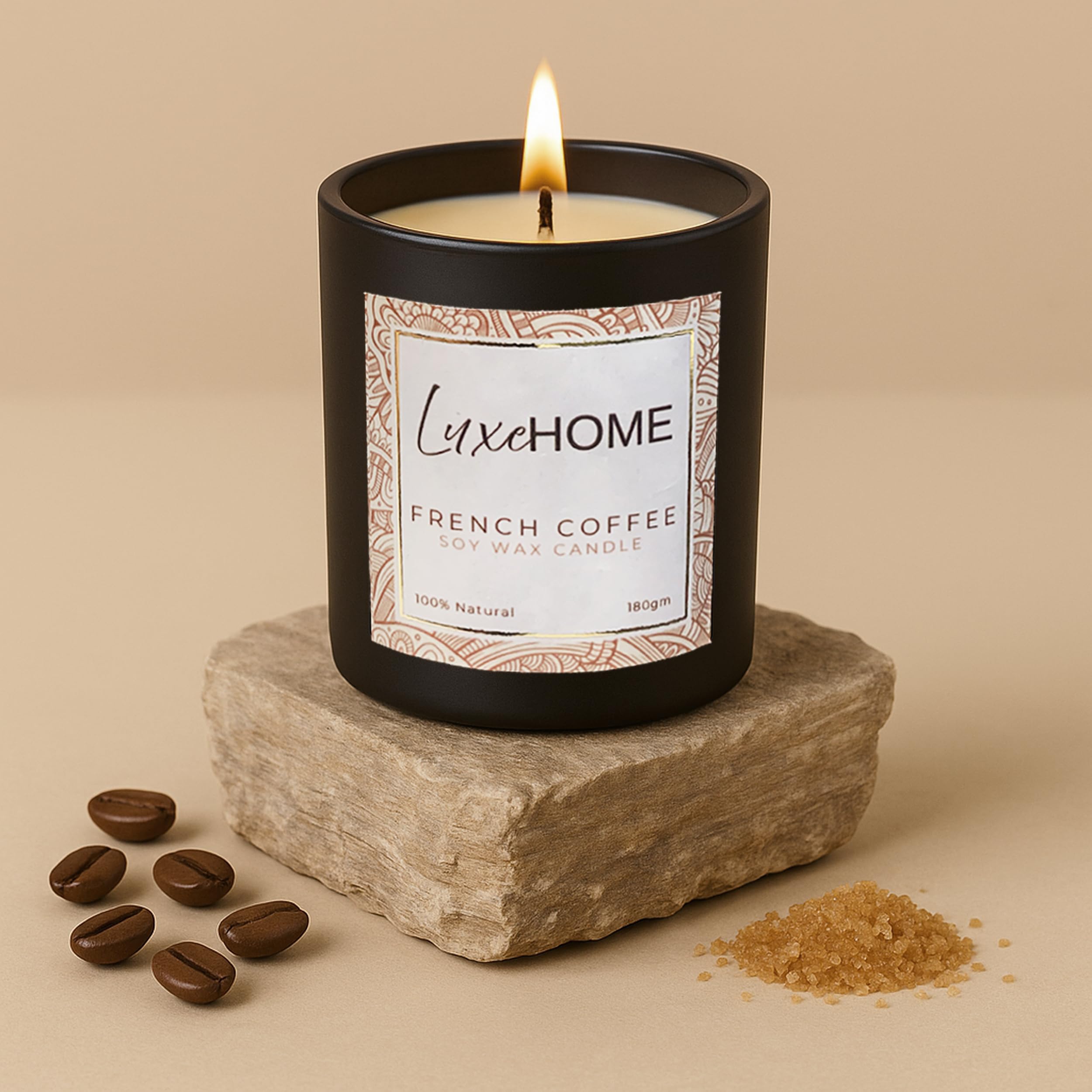 Scented Candles Set of 1 Brown
