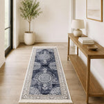Polyester Floor Runner  Monochrome Pattern Multi Color 150x56cm