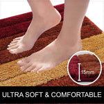Luxury Bath Mat for Bathroom Pack of 2 (40X60 Cm ,Cherry)
