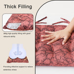 Polyester Chair Cushion Pad, Soft, Comfortable Back Support, Relaxing Backrest Pillow Cushions with Ties for Home, Office, Livingroom - (18x18 Inch, Red) Pack of 2