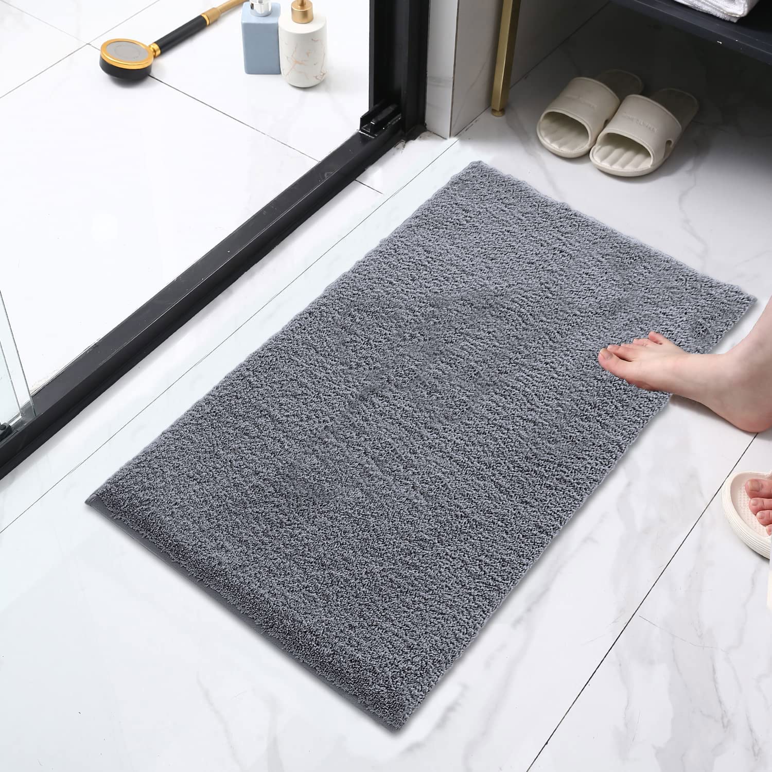 Sensuous Bathmat 2500 GSM Microfiber (Grey, 45cm x 75cm)