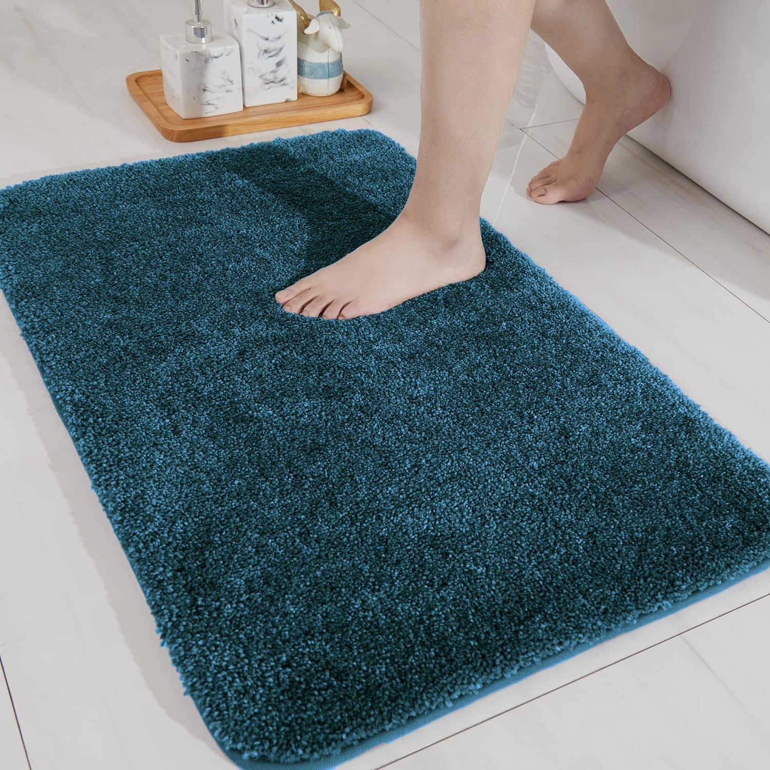 Newman Microfibre Bath Mat (40X60 Cm,Teal)