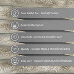 Luxurious Plush Cushion Cover (16 Inch x 16 Inch, taupe)