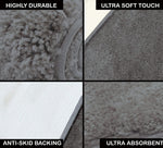 Newman Microfiber Shaggy Carpet for Living Room - 3x5 Ft, Silver