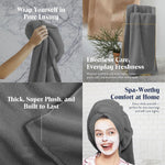 Bamboo Micro Bath Towel – 400 GSM ( 70x140 cm , Grey)
