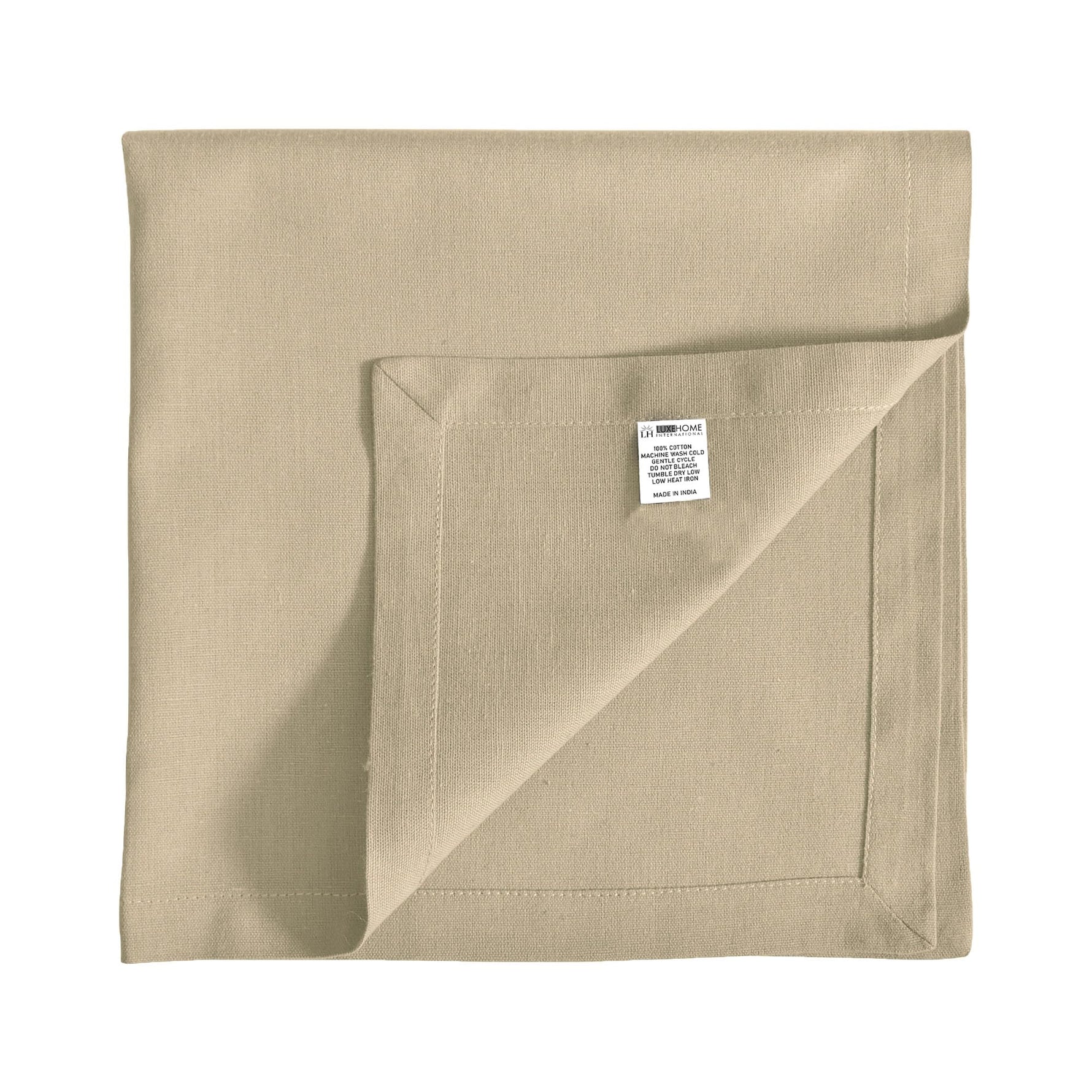 Cotton Kitchen Napkin Set of 4 (Beige, 45x45 cm)