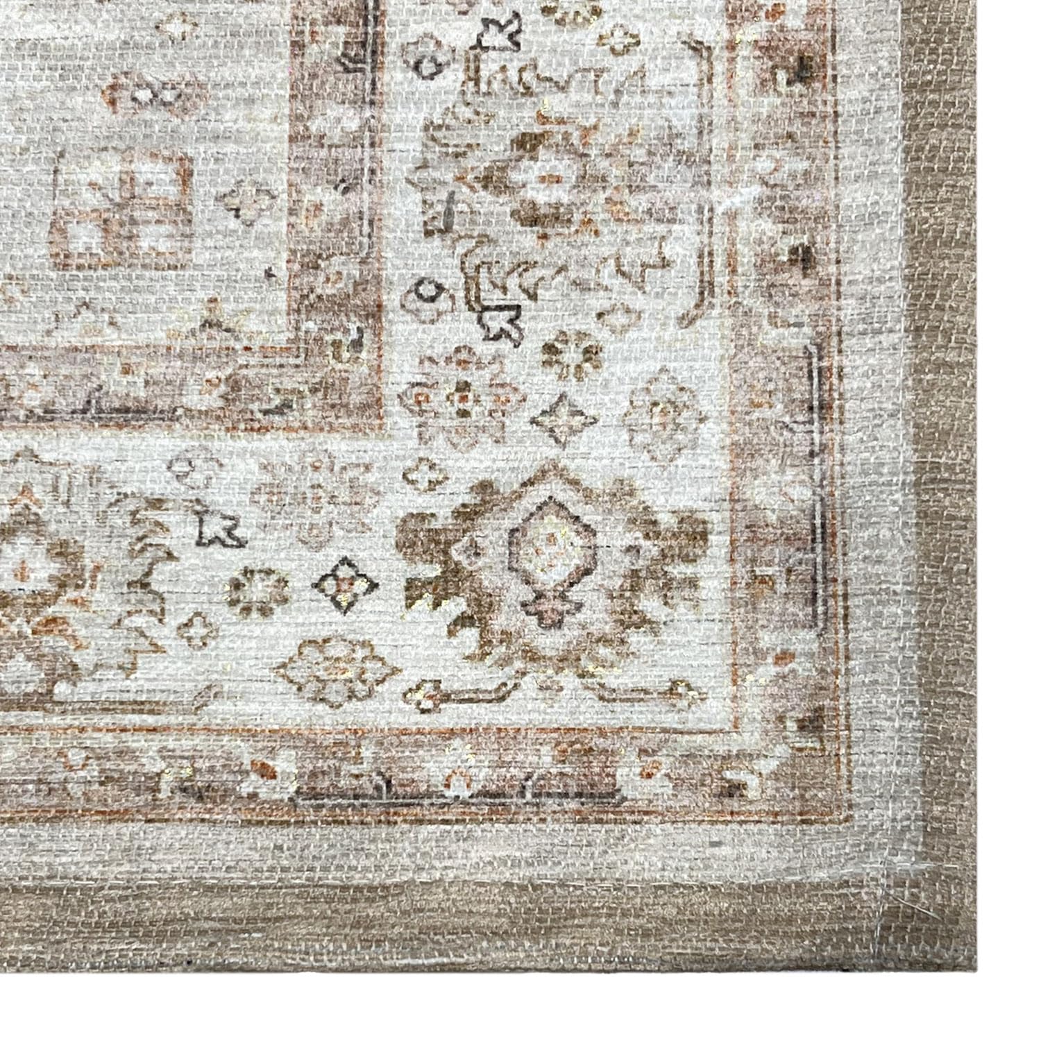 Polyester Golden Dusk Runner for Bedroom (2x5 Feet, Multicolor)