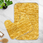 Hawai Contour Bath Mat  Set of 2 (Gold, 40x60 cm & 40x45)