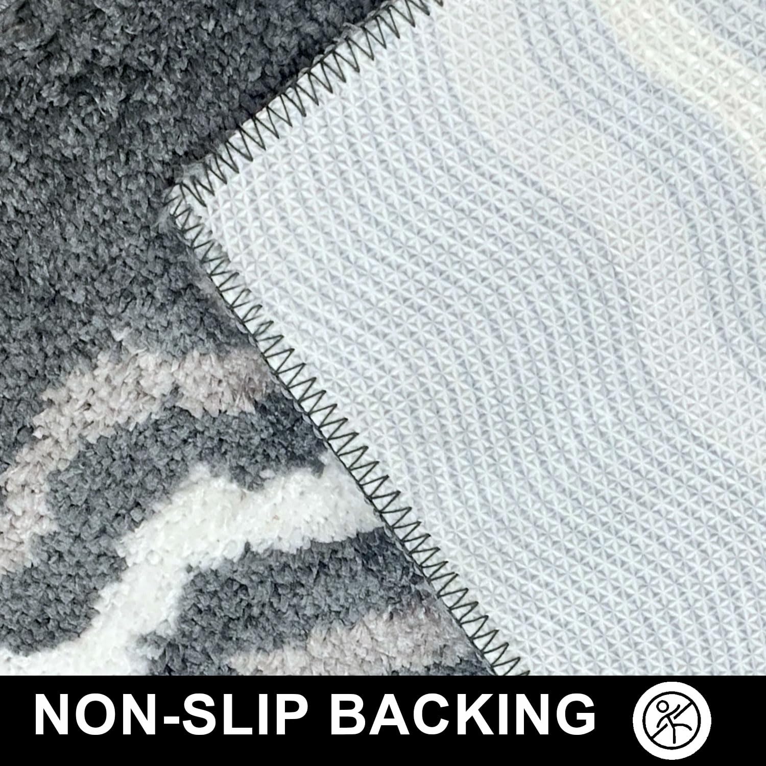 Belgium Bath Mat Super Soft Microfiber 2200 GSM Pack of 2 (38x58 cm ,Grey)