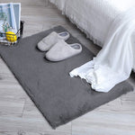 Rabbit Fur Soild Bath Mat (Grey, 45x75 cm)