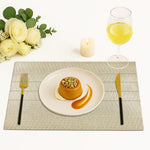 Zigzag Design Placemat for Dining Table Set of 6(30x45 CM Gold)