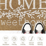 Coir Doormat for Home Entrance (Home Sweet Home White Design ,71x45 cm)