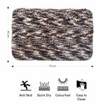 Hawaii Bath mat Anti Skid (Walnut, 45 x 75 Cm)