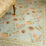 Polyester Floral Mist Carpet for Bedroom (3x5 Feet, Multicolor)
