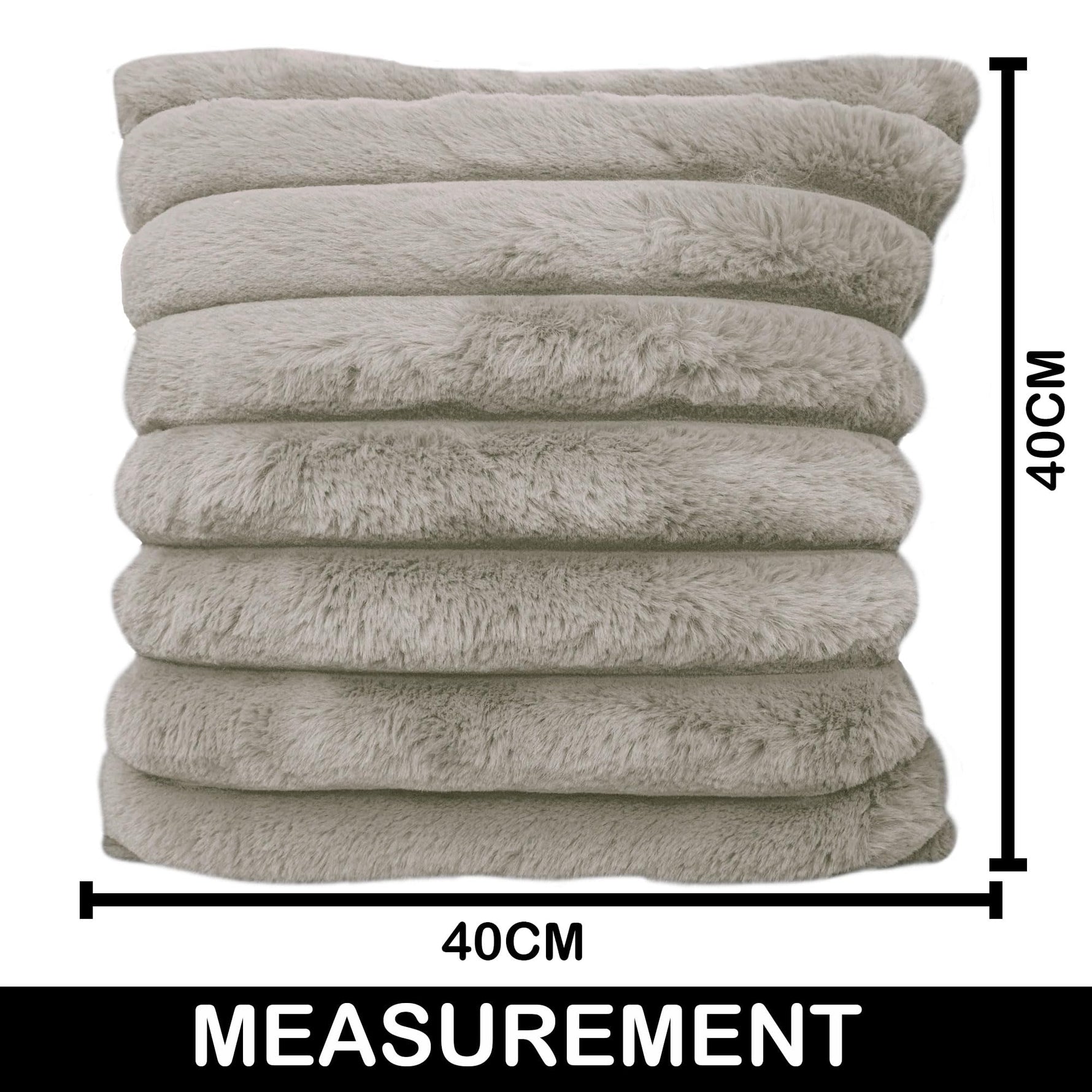 Luxurious Cushion Covers Pack of 2, (16x16 Inch - Taupe)