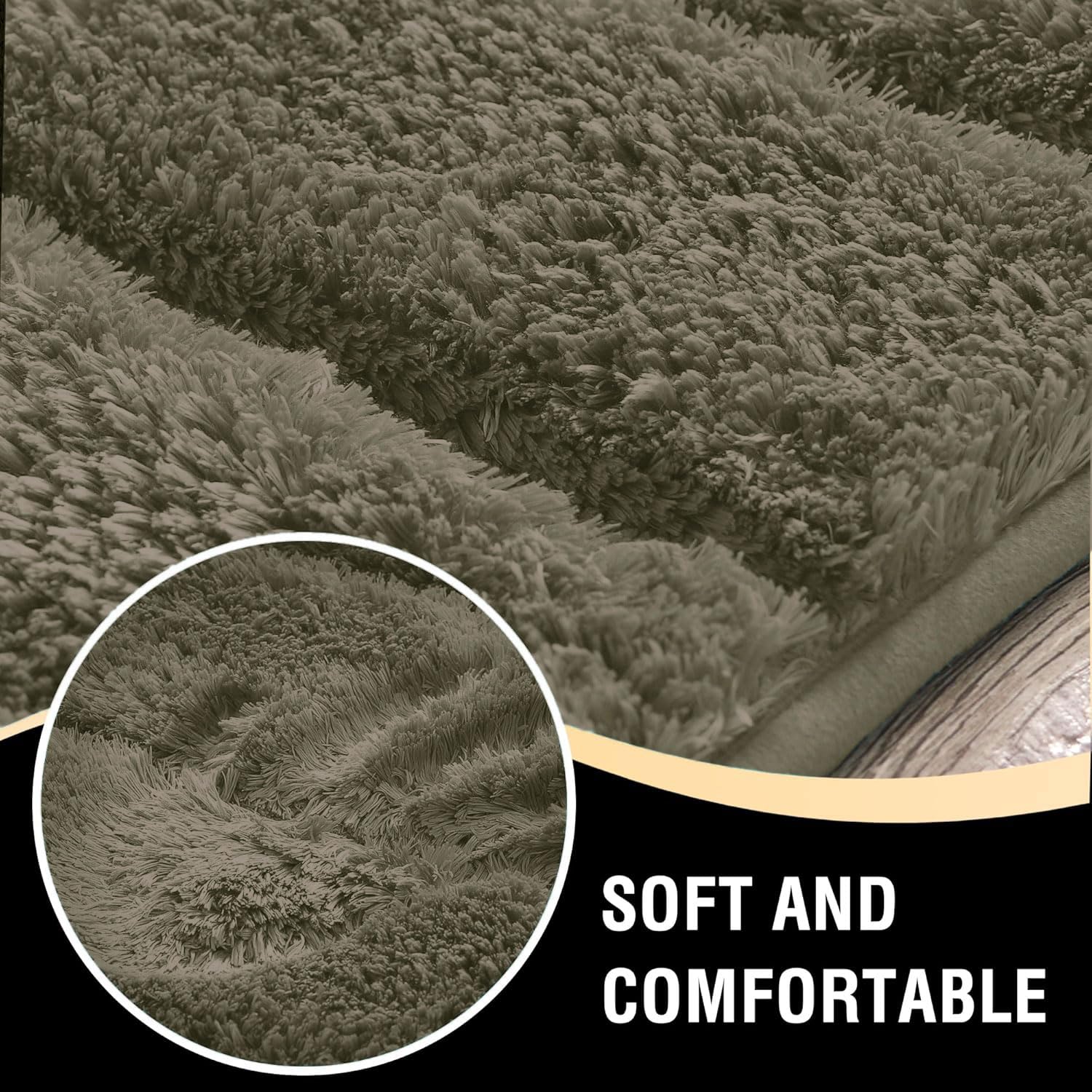 Toronto Bathmat Super Soft Microfiber (40x60 cm, Olive)