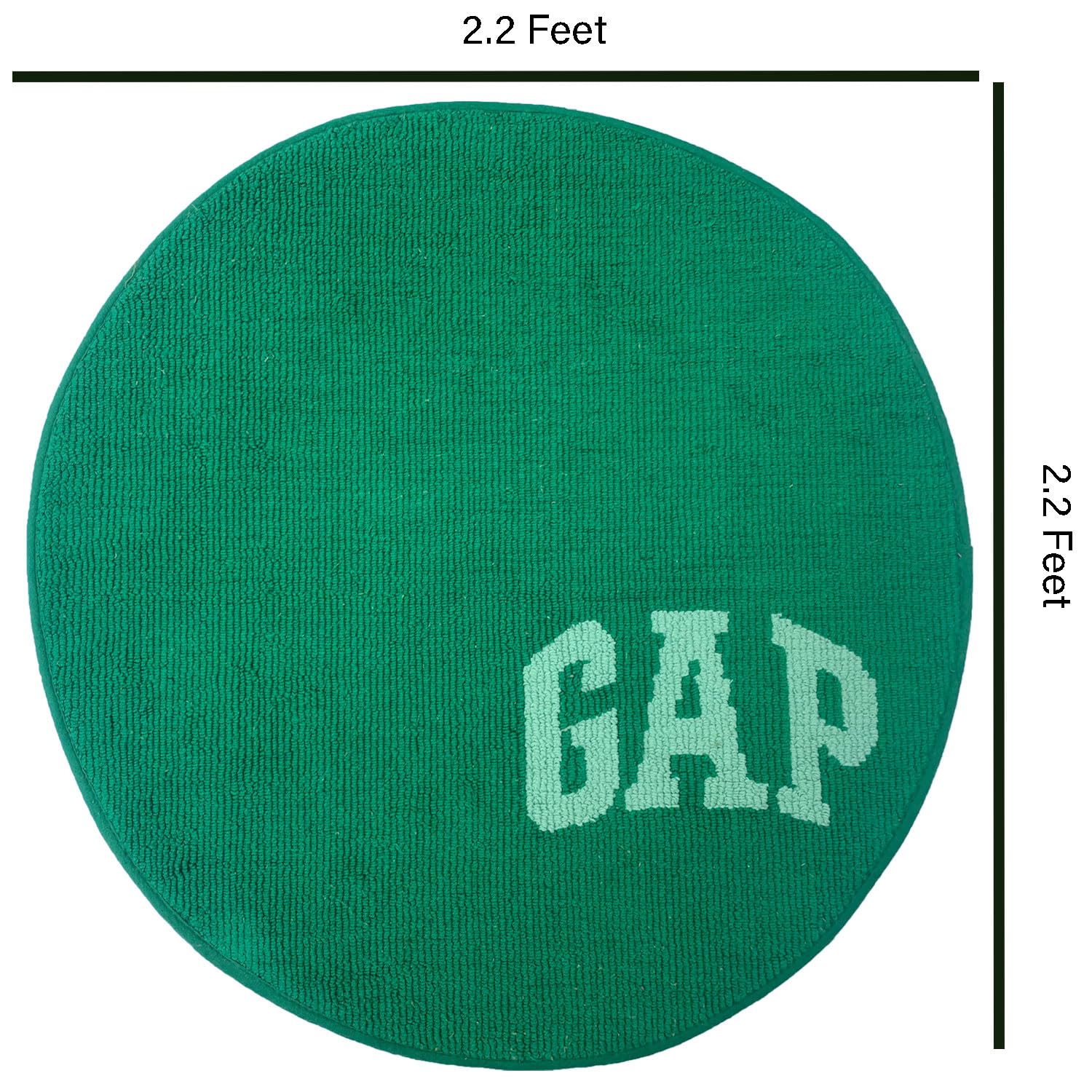 Round Bath mat for Bathroom (Green, 65 x 65 cm)