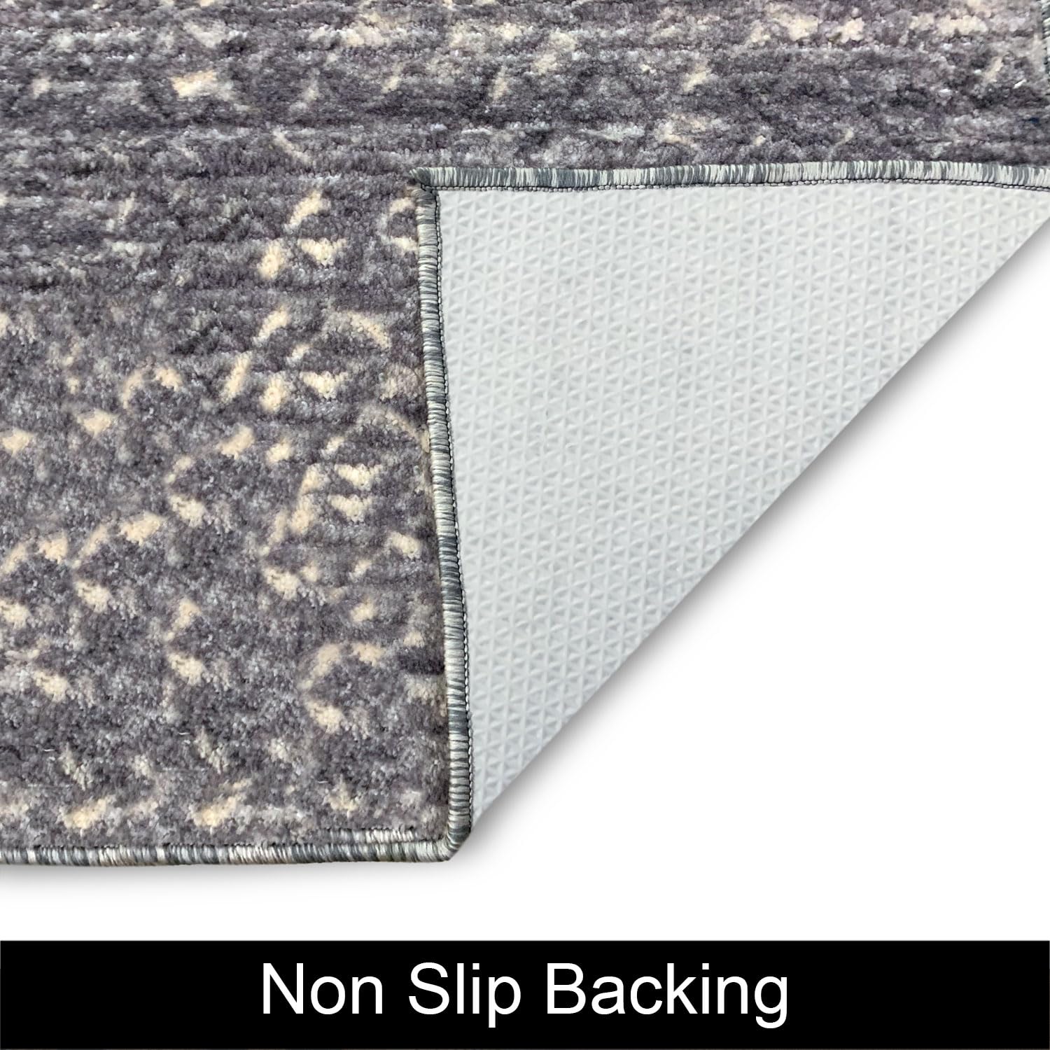 Antalia Nylon Non-Slip Carpet with Latex Backing (3x5 Feet, Slate)