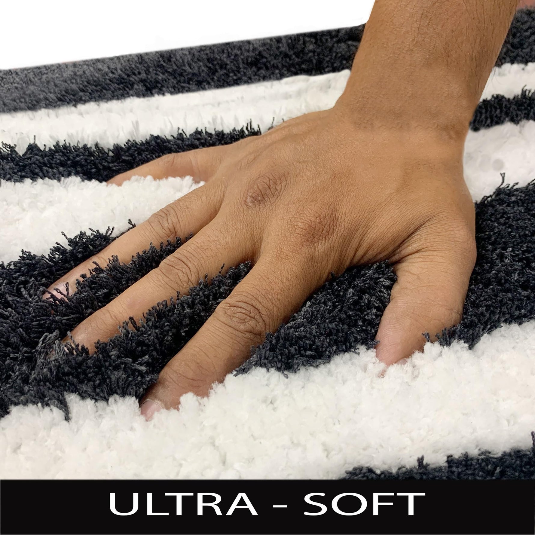 Florida Bath Mat 2200 GSM Pack of 2 (38x58 cm ,Anthra)