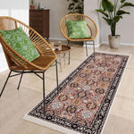 Polyester Floor Runner Persian Regal Pattern Multi Color 150x56cm