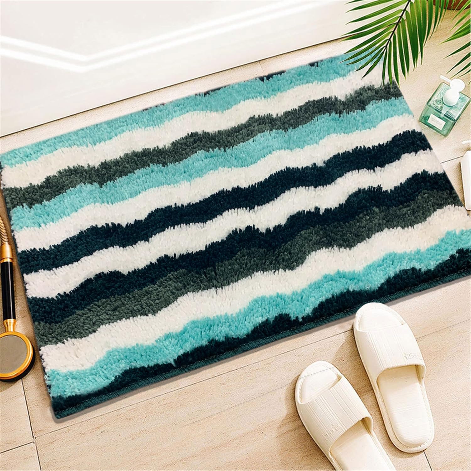 Birmingham Bathmat For Bathroom - (38x58 cm ,Turquish)