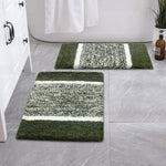 Columbia Bath Mat for Bathroom Pack of 2 (Green, 38x58 cm)